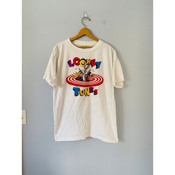 Vintage 90s Looney Tunes T-shirt, Size Large, Single Stitch, Cartoon Tee, Bugs - Picture 1 of 11